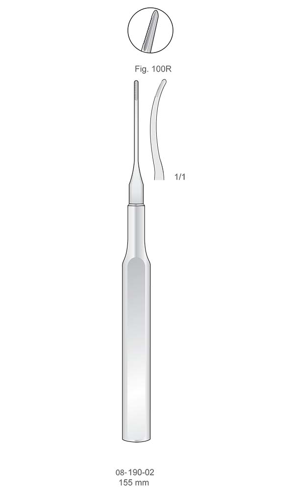 Root Elevators , One side serrated , Fig. 100R
