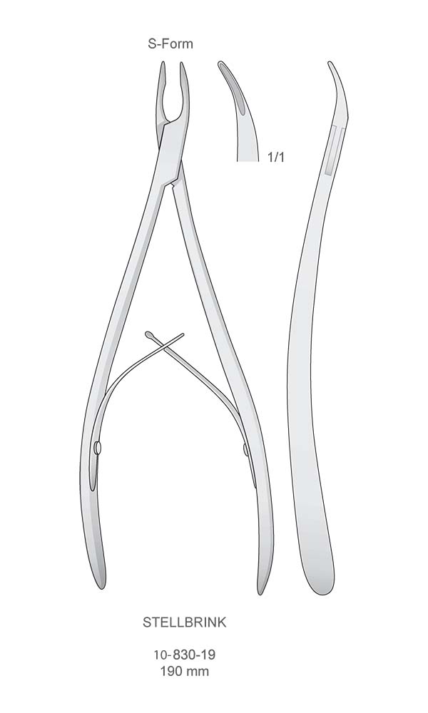 Bone rongeurs , STELLBRINK , S-Form